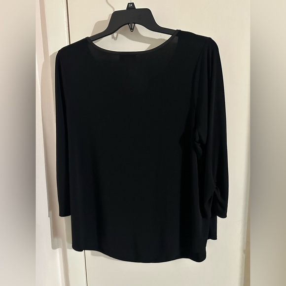 Worthington Plus Womens Keyhole Neck 3/4 Sleeve 
 Blouse - Picture 2 of 3